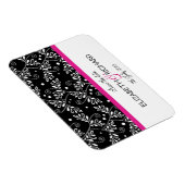 Retro-Schwarz-weißes Blumenmagazin "Save the Date" Magnet (Rechte Seite)