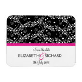 Retro-Schwarz-weißes Blumenmagazin "Save the Date" Magnet (Horizontal)