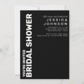 Retro-Schwarz-weißes Brautparty Einladung (Vorderseite)