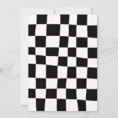 Retro-Schwarz-weißes Brautparty Einladung (Rückseite)