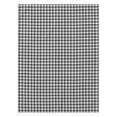 Retro-Schwarz-weißes Hahnentrittmuster-Webermuster Tischdecke (Vorderseite)