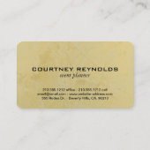 Retro-Schwarz-weißes und Beige-Zickzack Muster Visitenkarte (Rückseite)