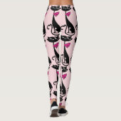 RETRO SCHWARZE CAT-LEGGINGS LEGGINGS (Rückseite)