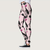 RETRO SCHWARZE CAT-LEGGINGS LEGGINGS (Links)