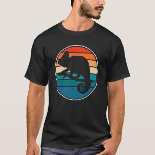 Retro schwarze Chamäleons im Vintage-Stil süße Cha T-Shirt