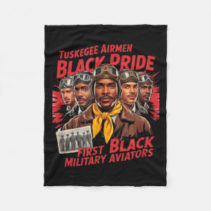 Retro Schwarze Flieger Schwarze Geschichte Zweiter Fleecedecke