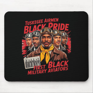 Retro Schwarze Flieger Schwarze Geschichte Zweiter Mousepad