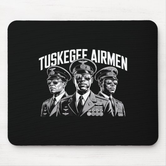 Retro Schwarze Flieger Schwarze Geschichte Zweiter Mousepad (Vorne)