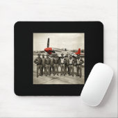 Retro schwarze Flieger Schwarze Geschichte Zweiter Mousepad (Mit Mouse)