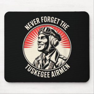 Retro Schwarze Flugpersonal Schwarze Geschichte Zw Mousepad