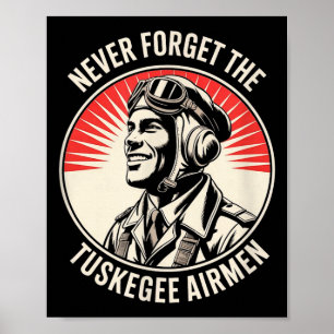 Retro Schwarze Flugpersonal Schwarze Geschichte Zw Poster