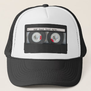 Retro schwarze Kassette Truckerkappe