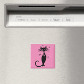 RETRO-SCHWARZE KATZE MAGNET (In Situ (Geschirrspüler))