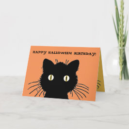 Retro schwarze Katzen-glückliche Karte