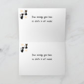 Retro schwarze Katzen mit Sternexplosion - bearbei Dankeskarte (Innenseite)