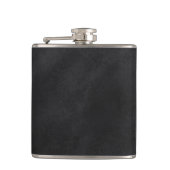 Retro Schwarze Khalkboard Textur Flachmann (Vorderseite)