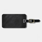 Retro Schwarze Khalkboard Textur Gepäckanhänger (Vorderseite horizontal)