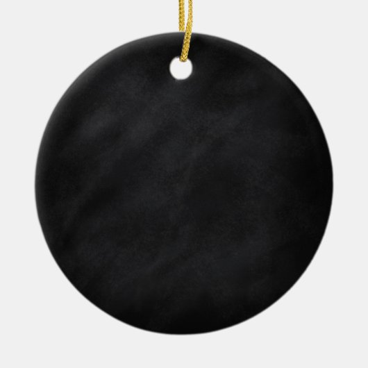 Retro Schwarze Khalkboard Textur Keramik Ornament (Vorne)