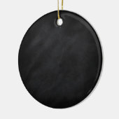 Retro Schwarze Khalkboard Textur Keramik Ornament (Links)