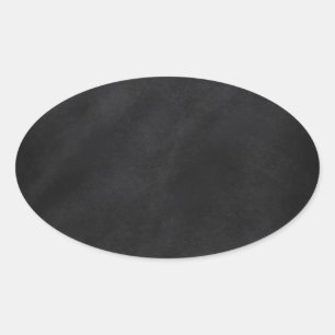 Retro Schwarze Khalkboard Textur Ovaler Aufkleber