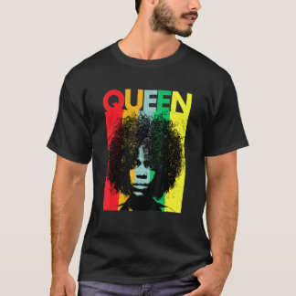 Retro Schwarze Königin Schwarze Geschichte Monat T-Shirt