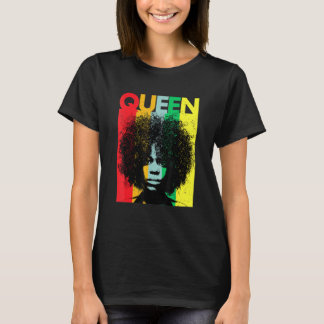 Retro Schwarze Königin Schwarze Geschichte Monat T-Shirt