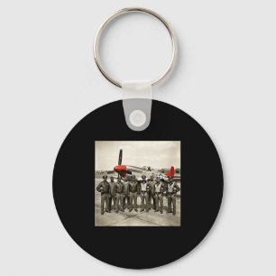 Retro schwarze Luftwaffenpiloten schwarze Geschich Schlüsselanhänger