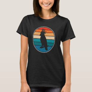 Retro Schwarze Papageien im Vintage-Stil Süße Papa T-Shirt