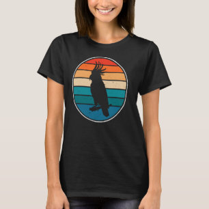 Retro Schwarze Papageien im Vintage-Stil Süße Papa T-Shirt