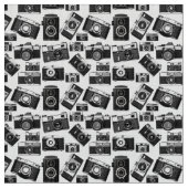 RETRO-SCHWARZE UND WEISSE FOTOGRAFISCHE KAMERAS-MO STOFF (Nahaufnahme)