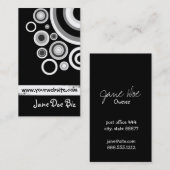 Retro schwarze Visitenkarte (Vorne/Hinten)