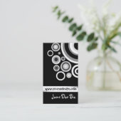 Retro schwarze Visitenkarte (Stehend Vorderseite)