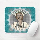 Retro schwarze weibliche Krankenschwester Mousepad (Mit Mouse)