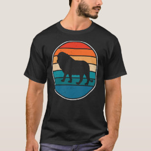 Retro Schwarzer Löwe im Vintage-Stil Süßer Löwe T-Shirt