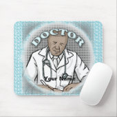 Retro schwarzer männlicher Arzt Mousepad (Mit Mouse)