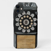 Retro schwarzer Münztelefonkasten Case-Mate iPhone Hülle (Rückseite)