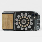 Retro schwarzer Münztelefonkasten Case-Mate iPhone Hülle (Rückseite (Horizontal))