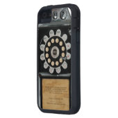 Retro schwarzer Münztelefonkasten Case-Mate iPhone Hülle (Rückseite Links)