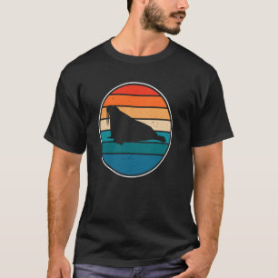 Retro Schwarzer Pazifischer Walross Vintage Süßes T-Shirt