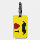 Retro schwarzer Schnurrbart Liebe der Lenkstange I Gepäckanhänger (Rückseite vertikal)