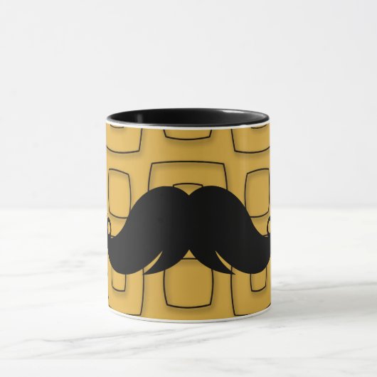 Retro schwarzer Schnurrbart Tasse (Zentrum)