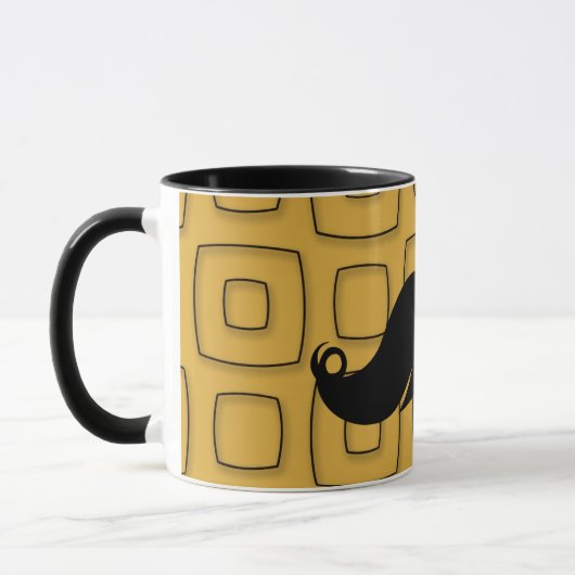 Retro schwarzer Schnurrbart Tasse (Links)