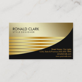 Retro schwarzes Goldmetallfinanzdienstleistungen Visitenkarte