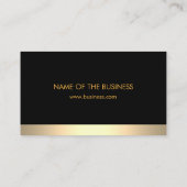 Retro schwarzes Goldmetallfinanziellberufliches Visitenkarte (Rückseite)