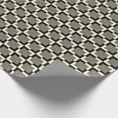 Retro Schwarzes u. TAN-Muster Geschenkpapier (Ecke)