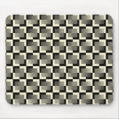 Retro Schwarzes u. TAN-Muster Mousepad (Vorne)