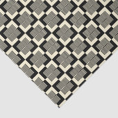 Retro Schwarzes u. TAN-Muster Seidenpapier (Ausschnitt)