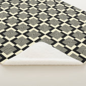 Retro Schwarzes u. TAN-Muster Sherpadecke (3/4)