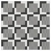 Retro Schwarzes u. TAN-Muster Stoff (Nahaufnahme)