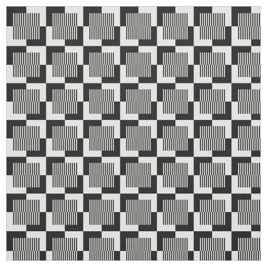 Retro Schwarzes u. TAN-Muster Stoff (Muster)